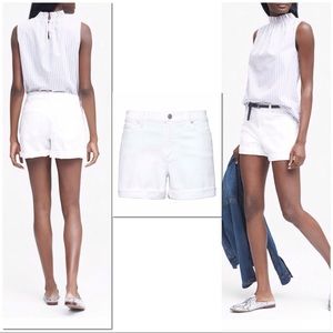 Banana Republic white denim shorts